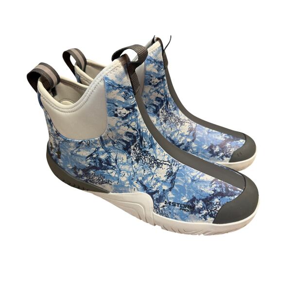 NEW Under Armour Shoreman Deck Shoes Boots Storm Fishing Mens blue camo Size 11